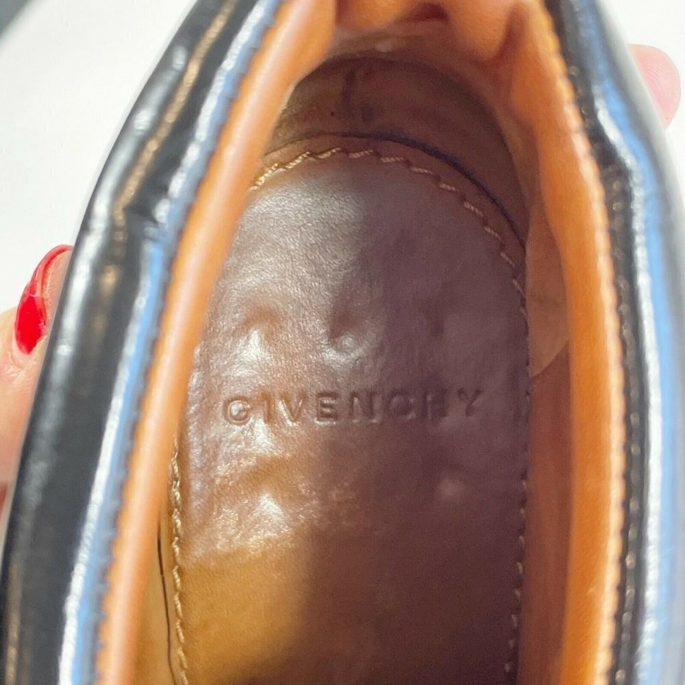Givenchy Womens Buckle Lace Up Ankle‎ Bootie Heels Black Sz 36.5 Leather Pointed - Picture 9 of 9